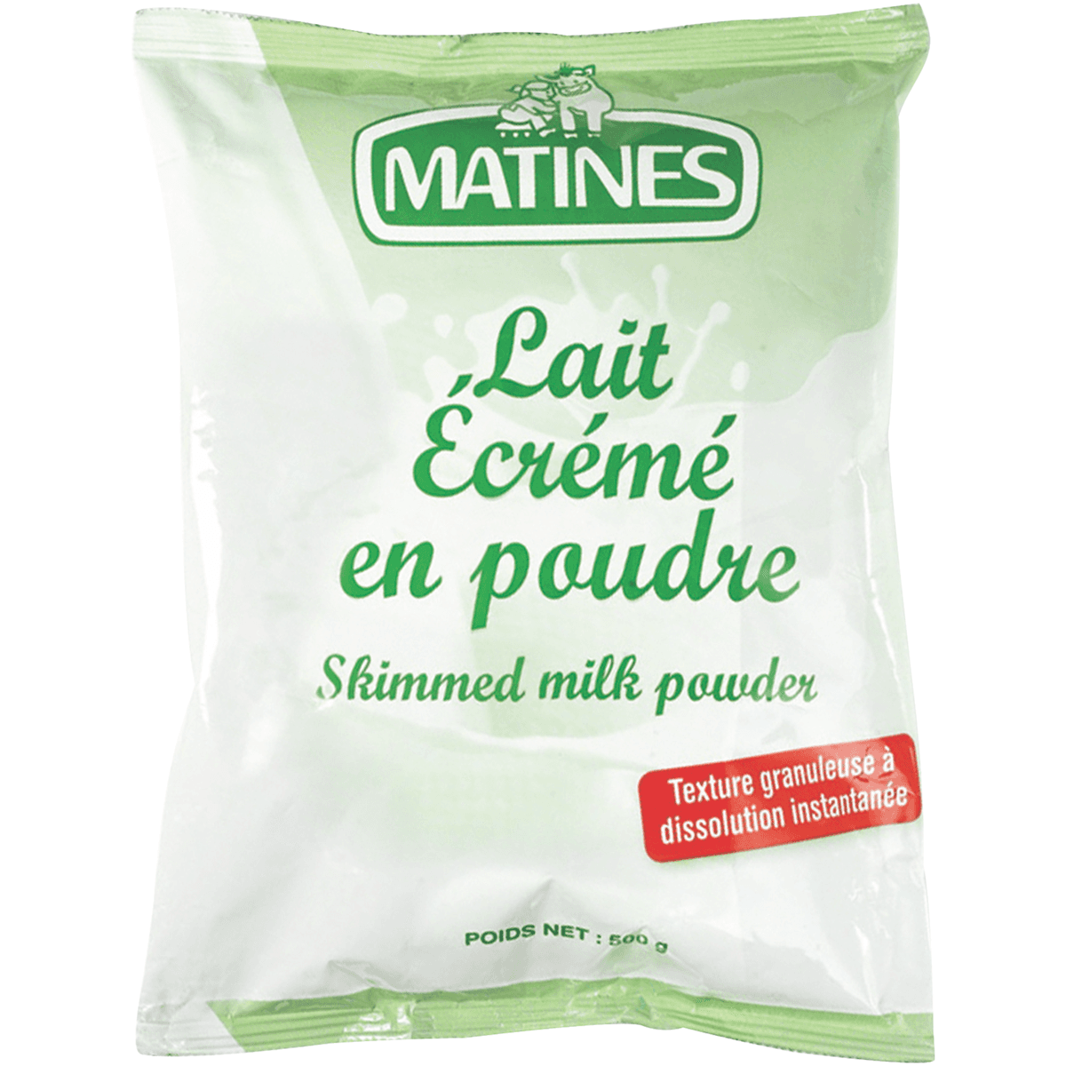 POUDRE DE LAIT GRANULEUSE A DISSOLUTION INSTANTANEE ECREME 0% - SAC 500G