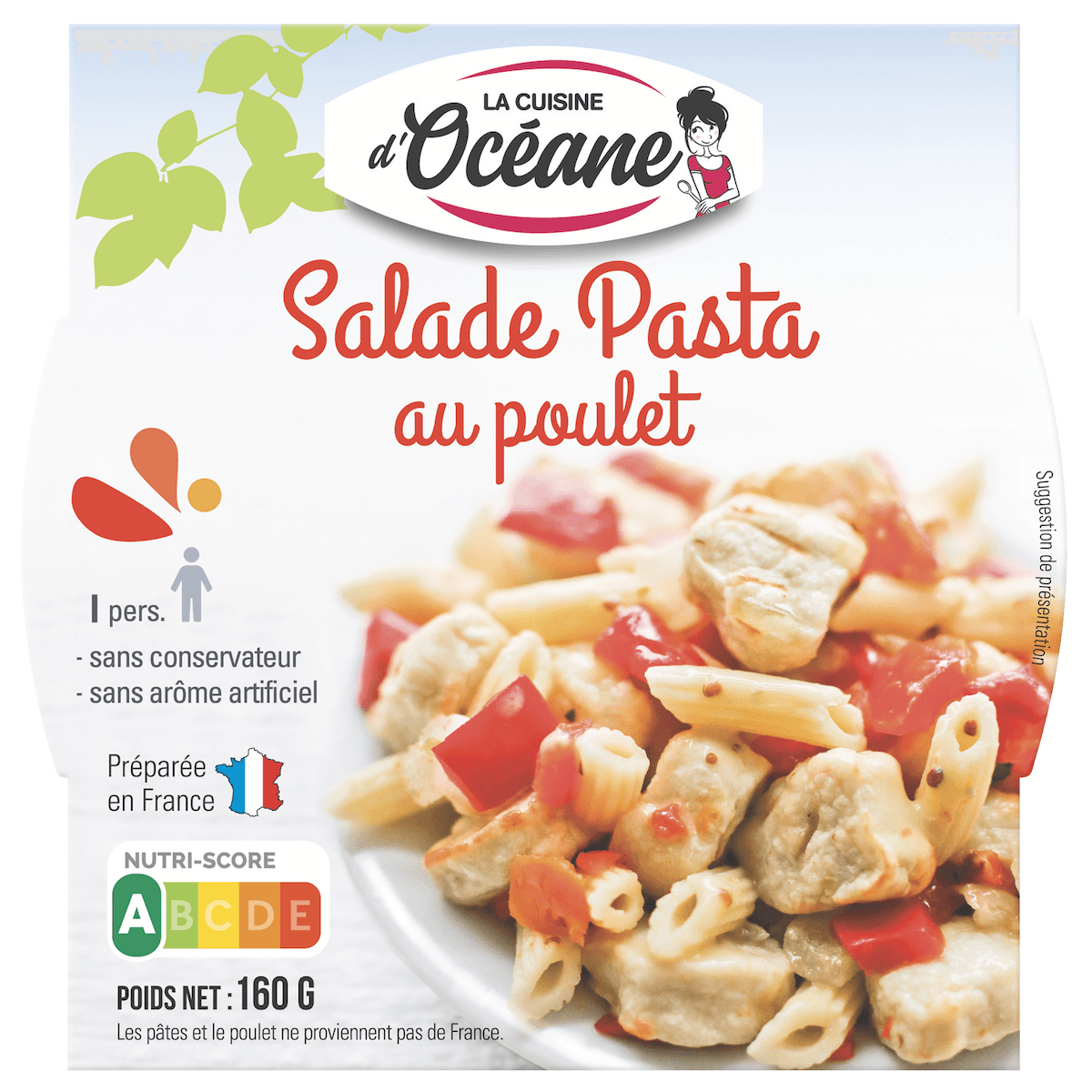 SALADE PASTA AU POULET - POT PLASTIQUE 160G