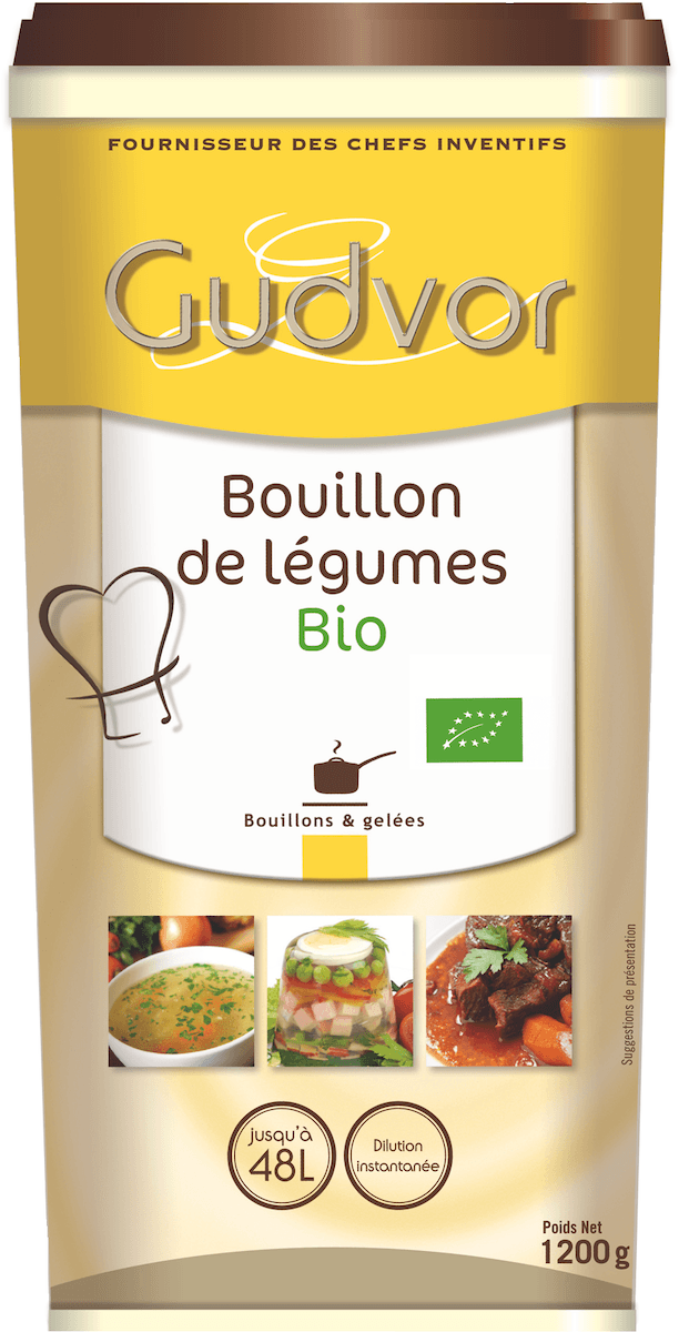 BOUILLON DE LEGUMES BIO-BOITE DE 1.2KG-25G/L