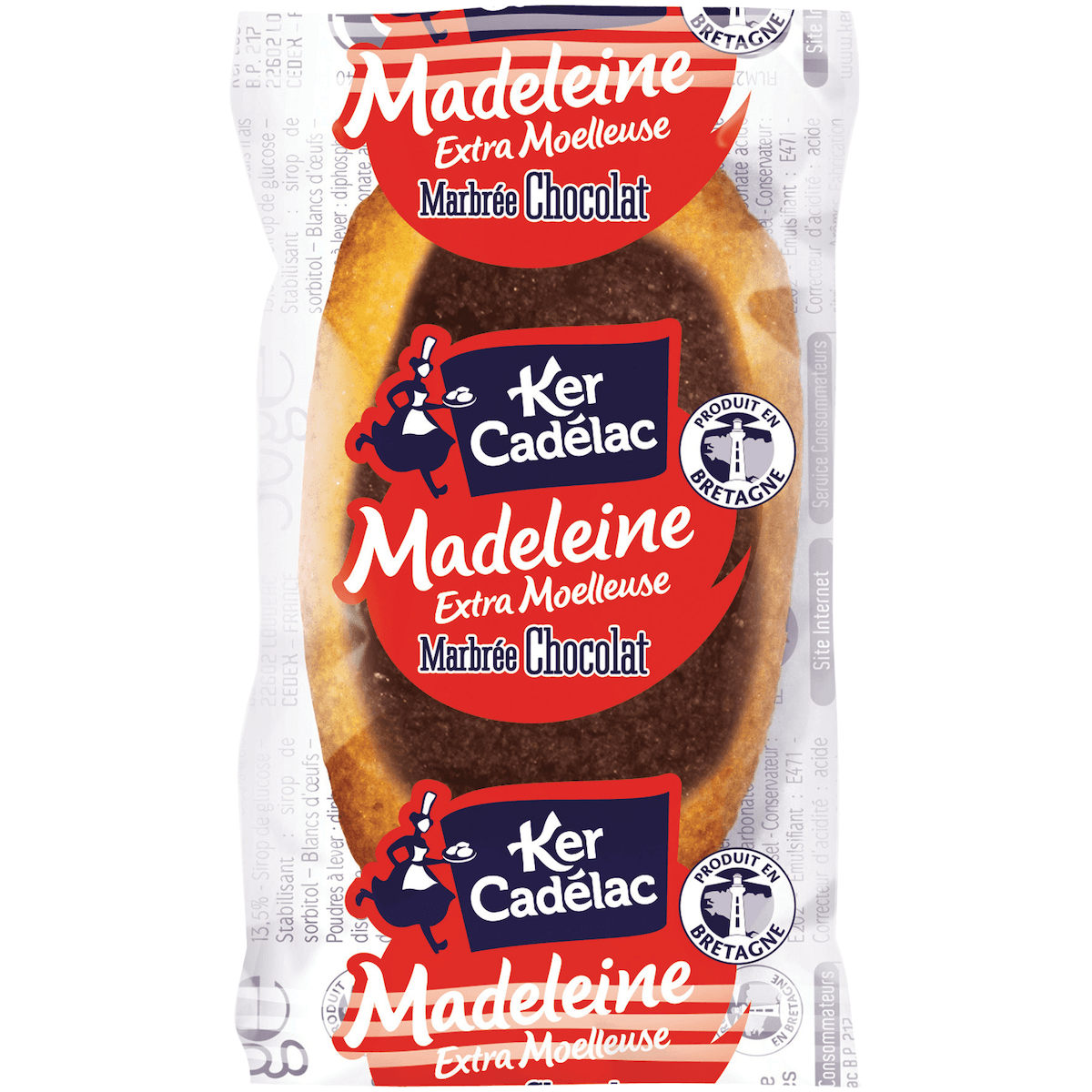 MADELEINE MGV AUX OEUFS FRAIS MOELLEUSE EXTRA CHOCOLAT 25G