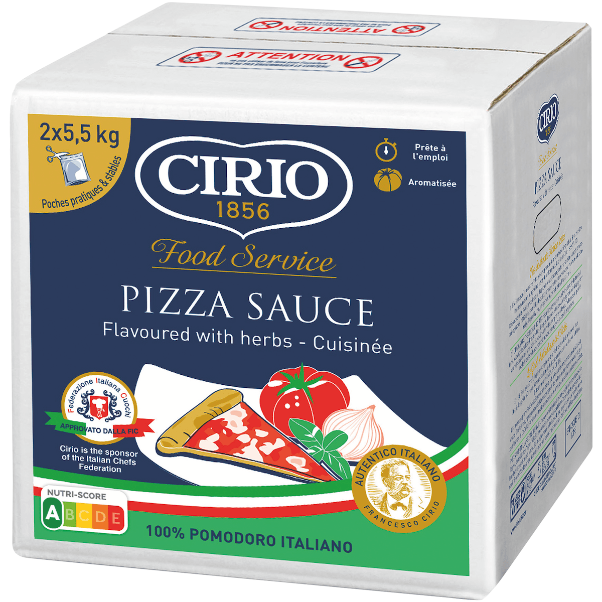 PIZZA SAUCE - CARTON DE 2 POCHES DE 5,5KG