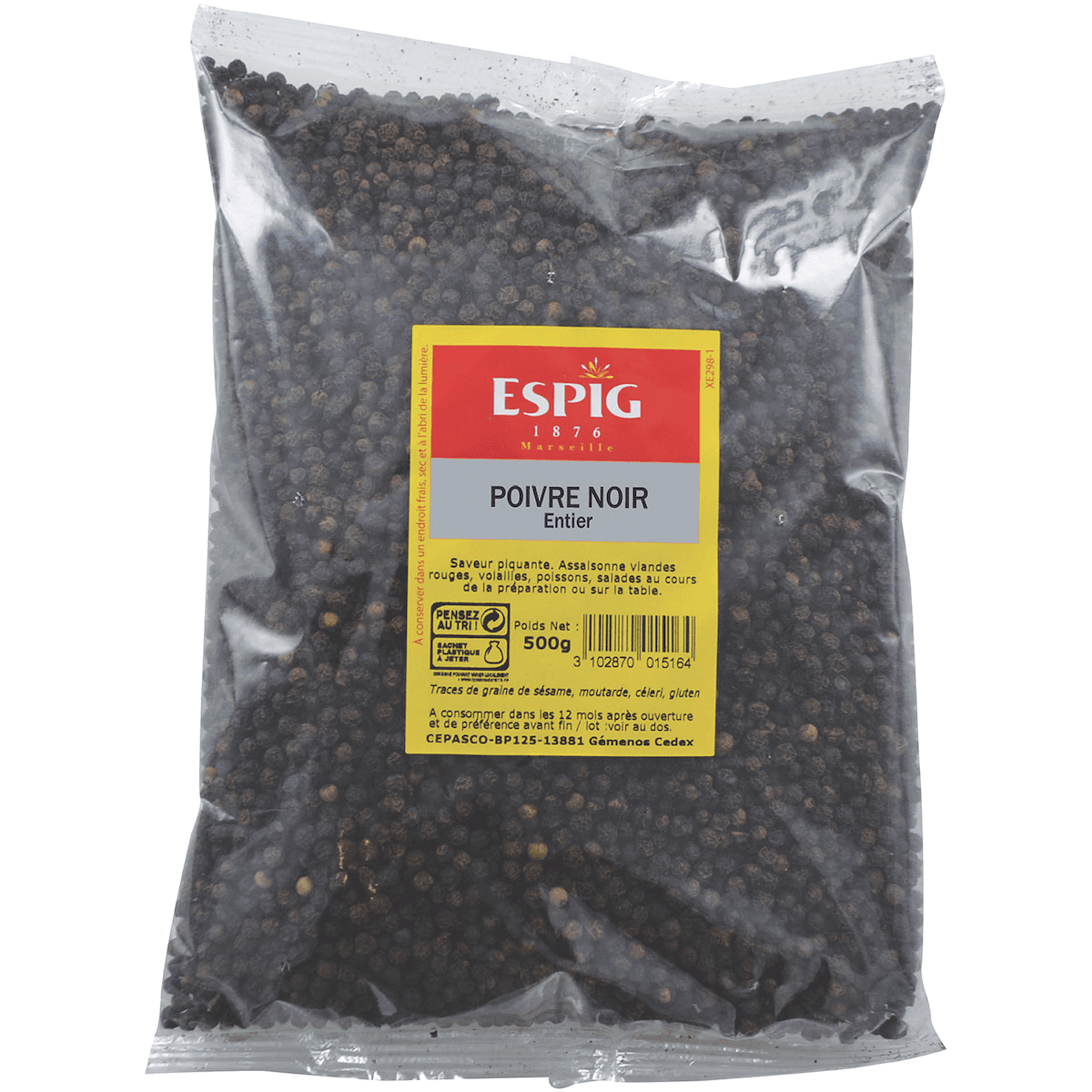 POIVRE NOIR GRAINS - 500G