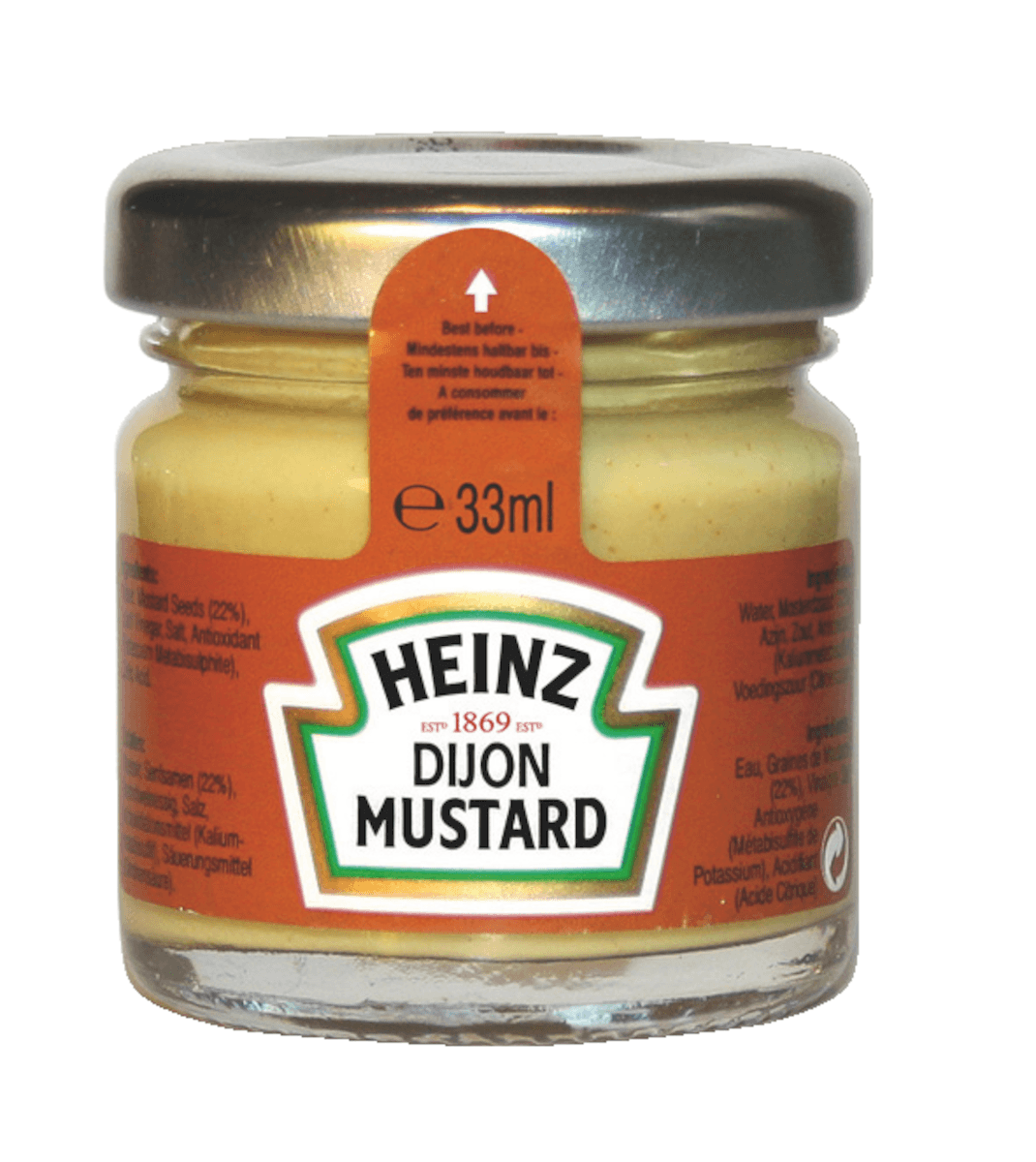 MOUTARDE DE DIJON MINI POTS VERRE - 80X33ML