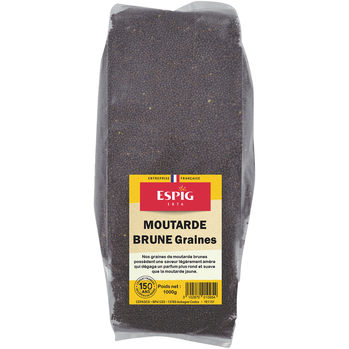 MOUTARDE BRUNE GRAINES - 1KG