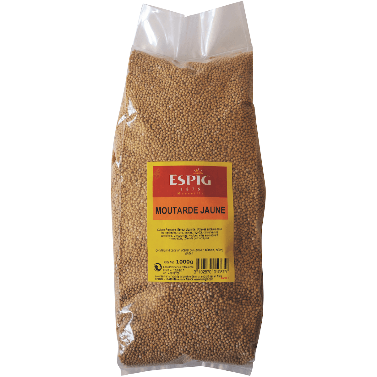 MOUTARDE JAUNE GRAINES - 1KG