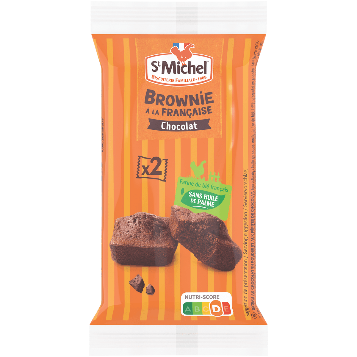 BROWNIE AU CHOCOLAT - ETUI DE 2 DE 50G