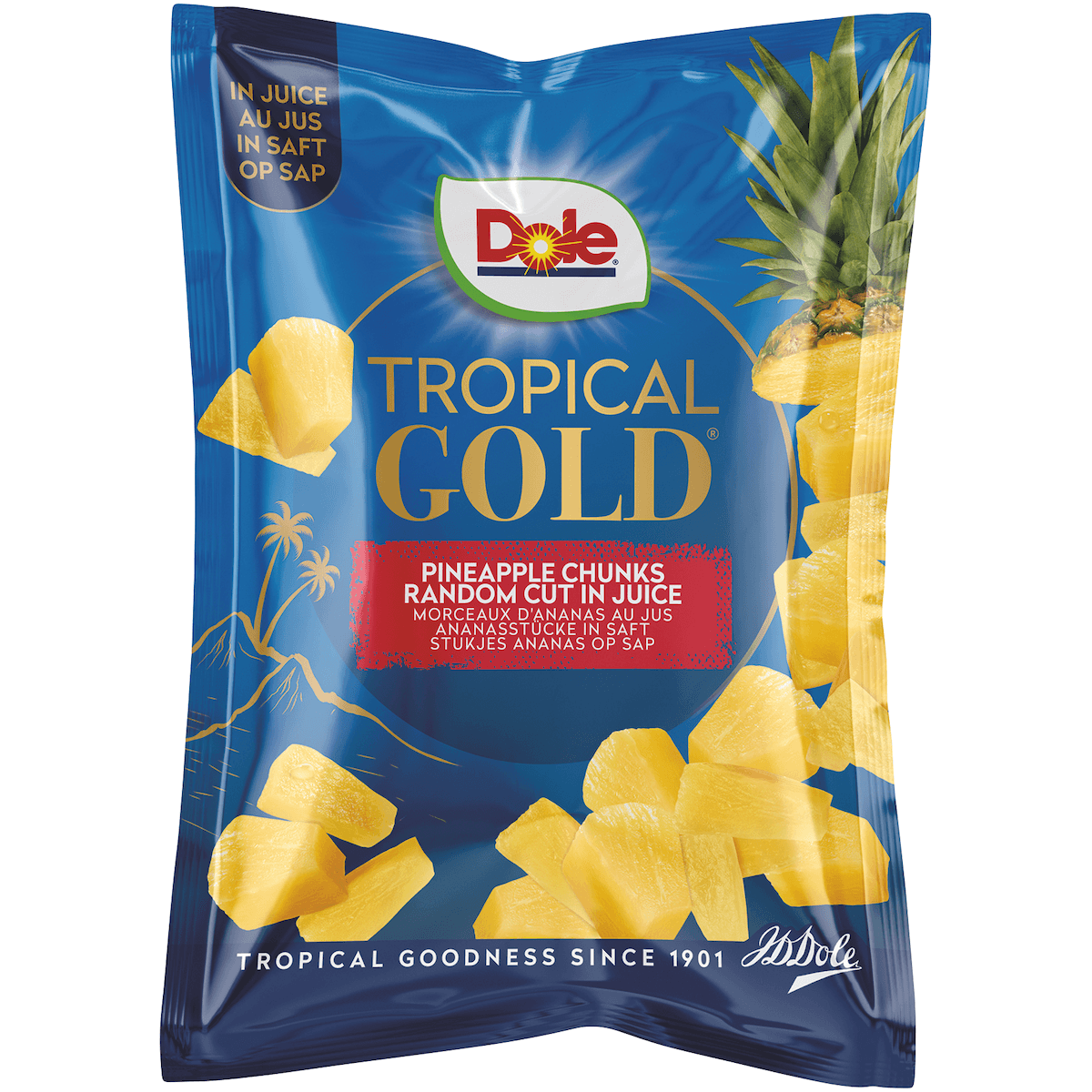 ANANAS TROPICAL GOLD MORCEAUX CRAZY CUT AU JUS - POCHE 2,3KG