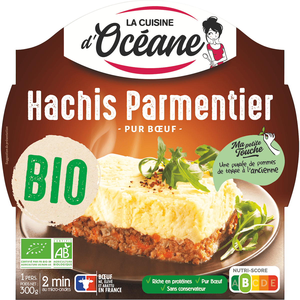 HACHIS PARMENTIER PUR BOEUF - ASSIETTE 300G - BIO