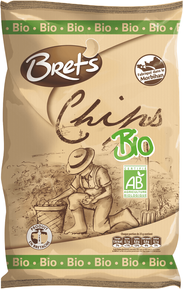 BRET'S CHIPS NATURE  BIO-SACHET 100G