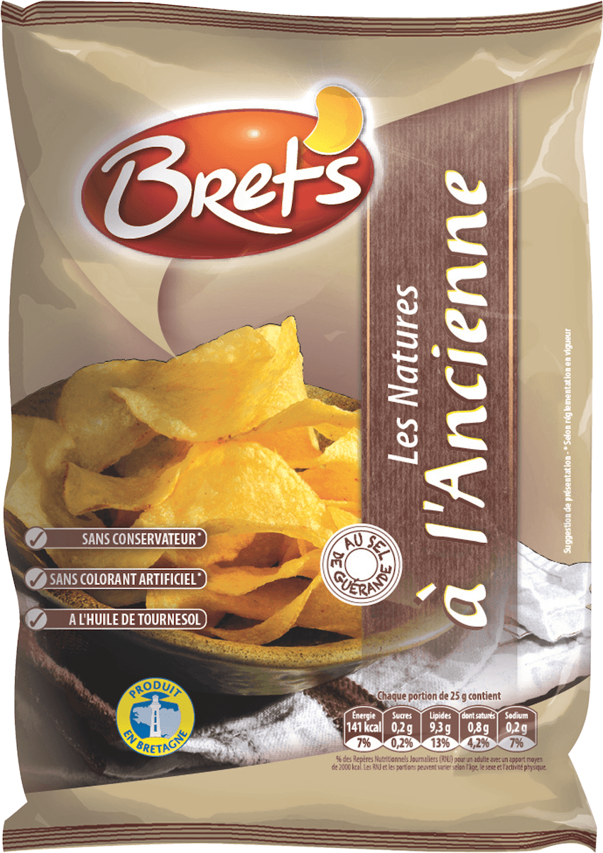 CHIPS A L'ANCIENNE AU SEL DE GUERANDE 25G