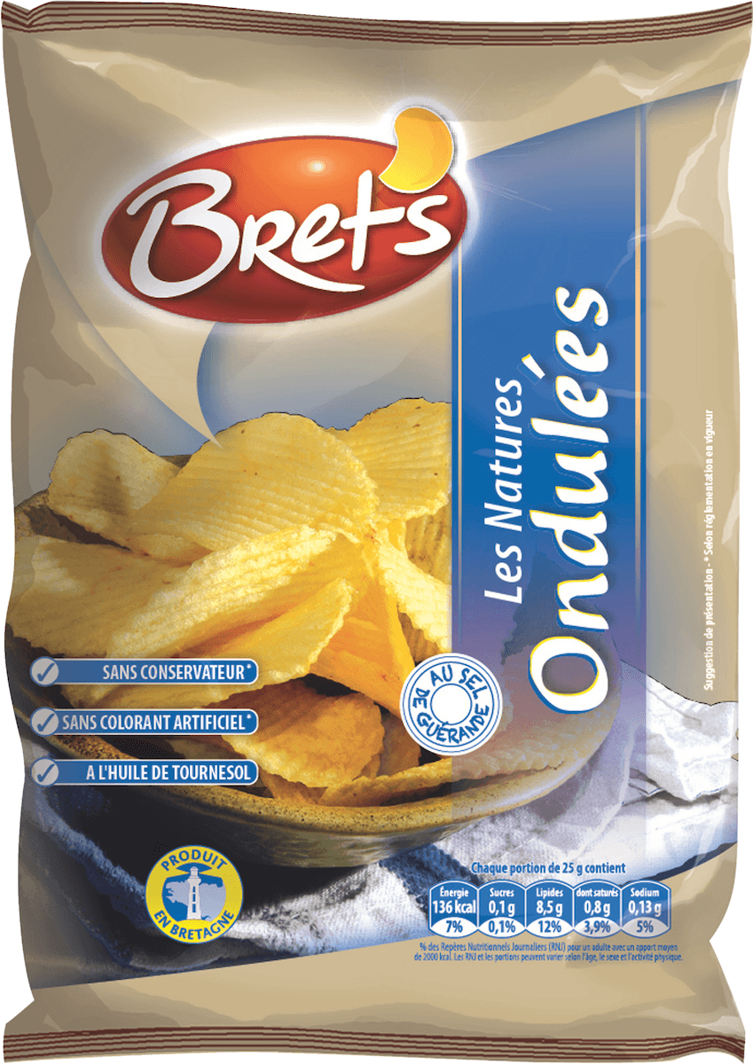 CHIPS ONDULEE NATURE AU SEL DE GUERANDE 25G