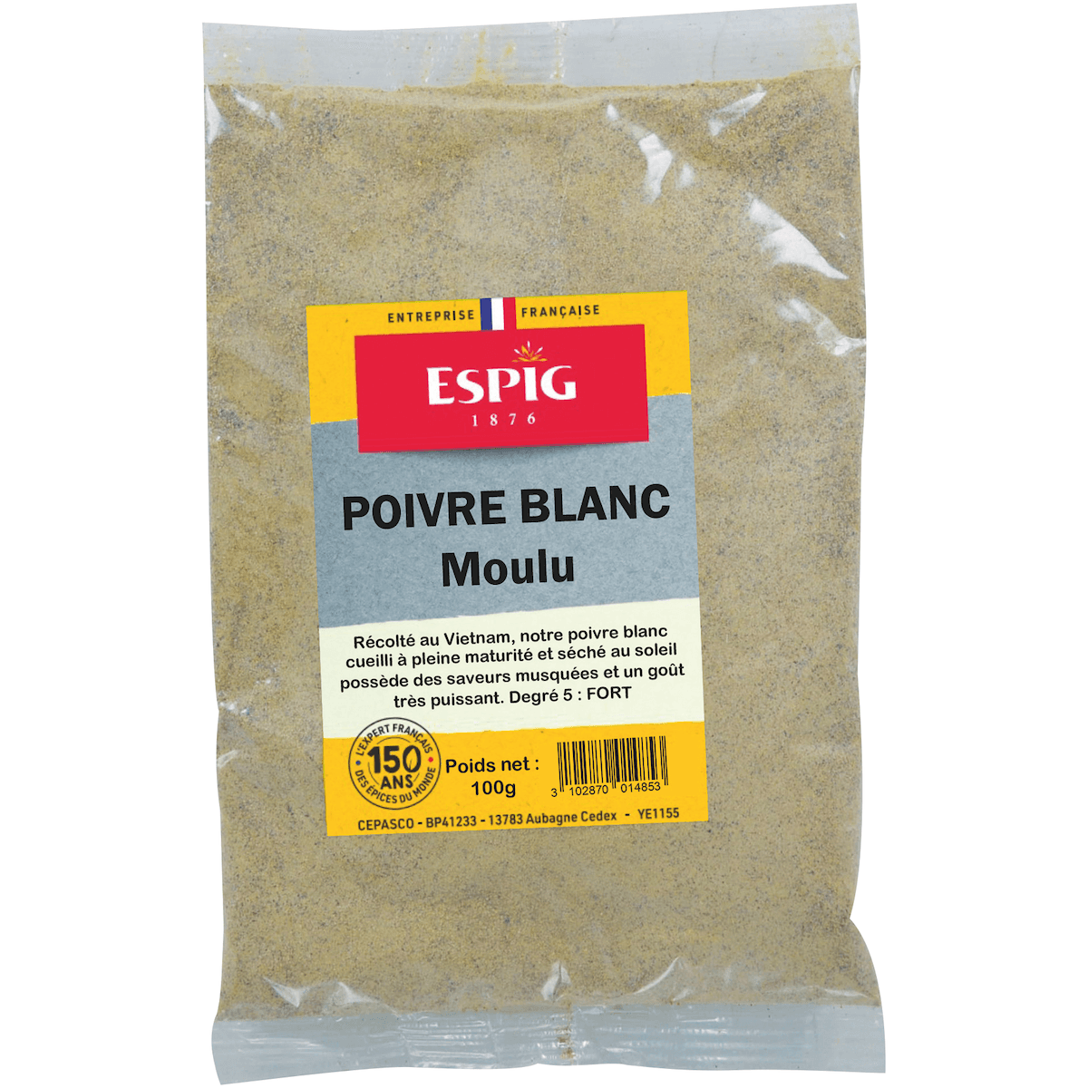 POIVRE BLANC POUDRE - 100G