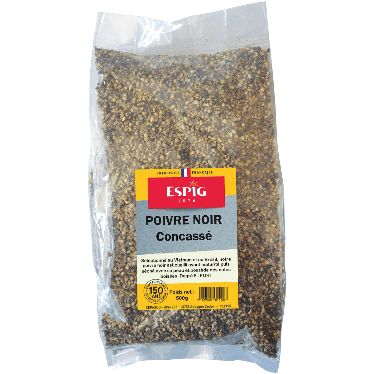 POIVRE NOIR CONCASSE - 500G