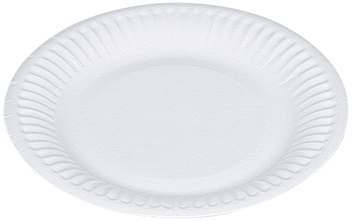 ASSIETTES RONDES CANNELEES BLCHES EN CRTON PUR BOIS D230-SCT:100