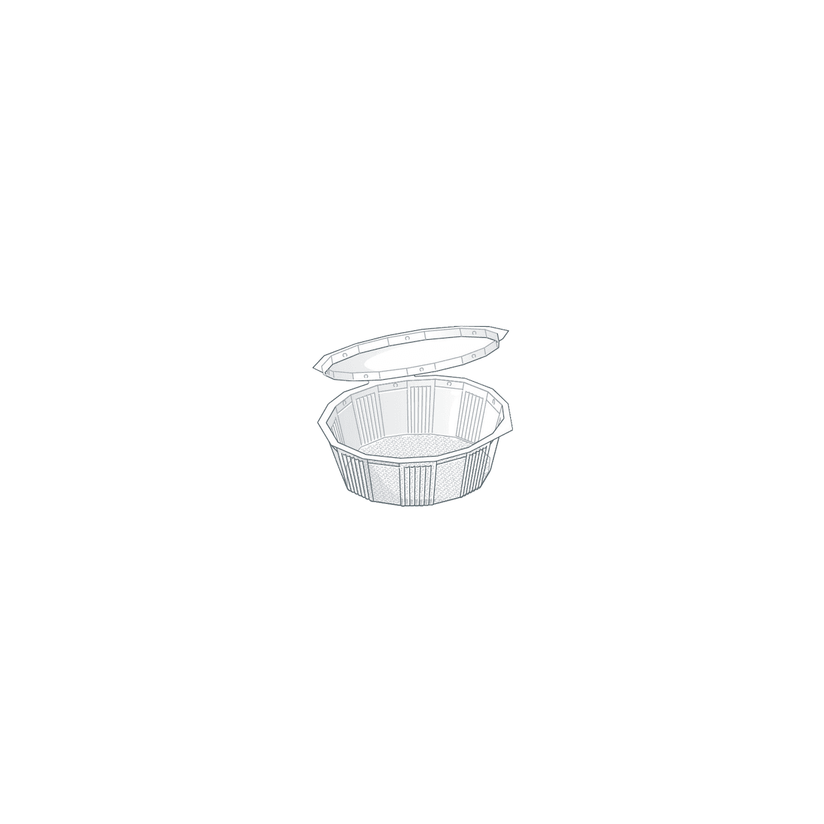 BOITE CRISTAL CV CHARNIERE 250CC - MULTIPACK - SCT:100