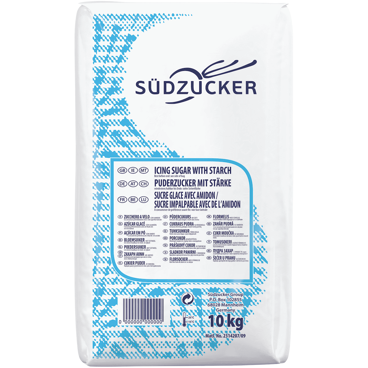 SUCRE GLACE AVEC AMIDON SAC POLY 10KG