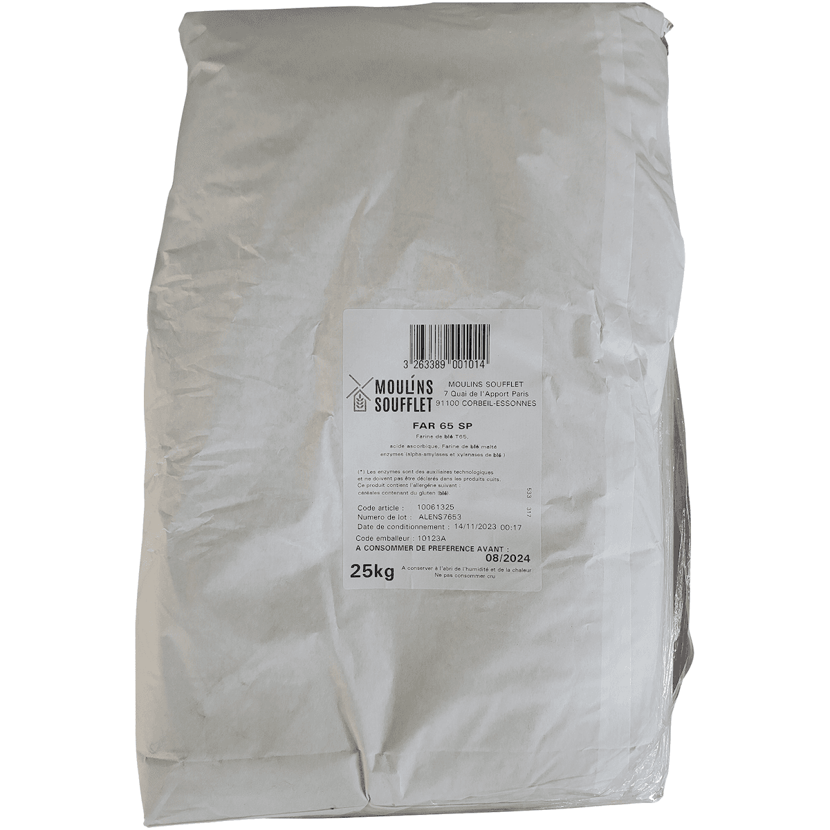 FARINE MENAGERE TYPE 65 CORDE JAUNE EN SAC DE 25KG