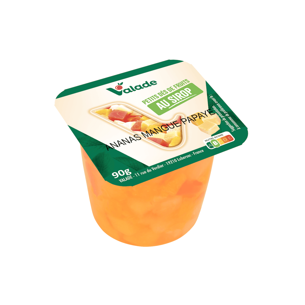 PETITS DES TROPICAUX (ANANAS MANGUE PAPAYE)- 120 BARQUETTES PLASTIQUES 90G