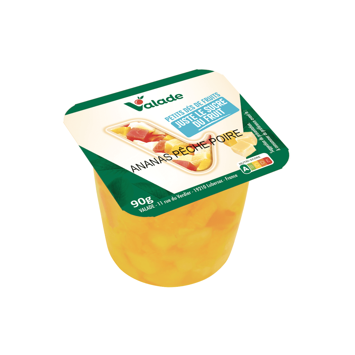 MOSAIQUE DE FRUITS AU NATUREL SSA (ANANAS PECHE POIRE)-120 BARQ.PLAST.90G