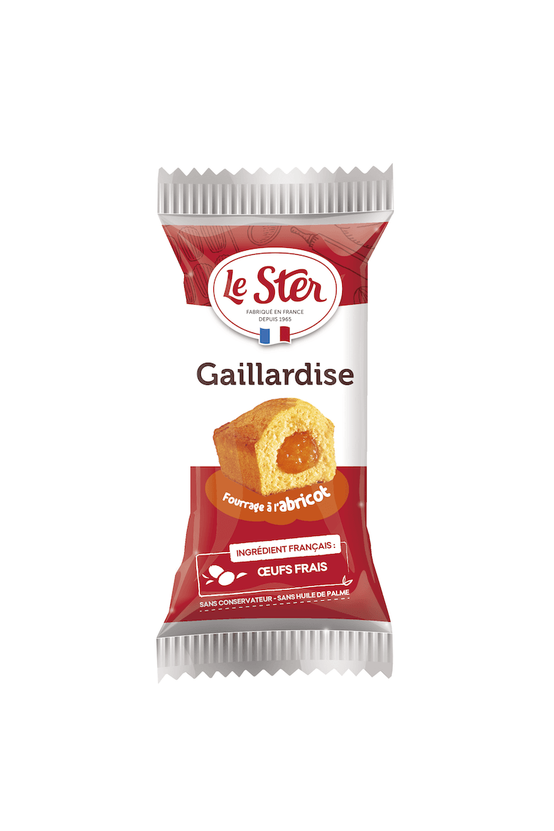 MINI FOURRE GAILLARDISE ABRICOT DE 30 G - PUR BEURRE - CARTON DE 130