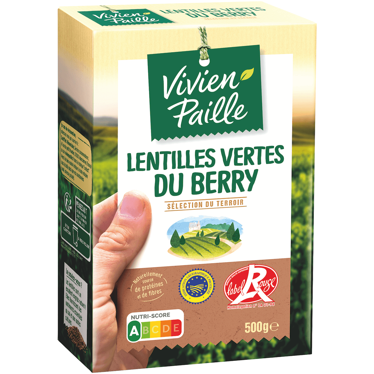 LENTILLES VERTES DU BERRY ETUI CARTON 500GR