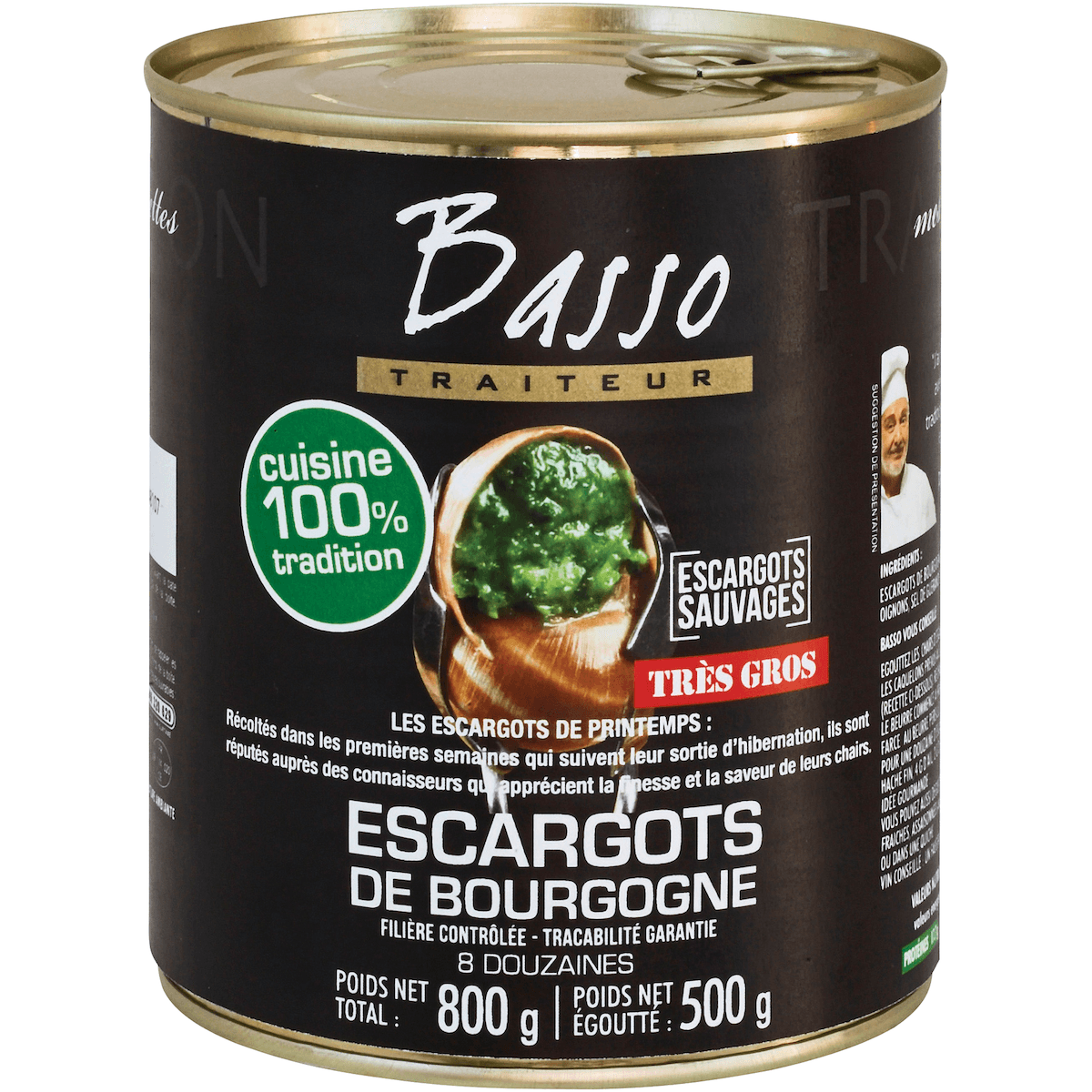 ESCARGOTS DE BOURGOGNE DE PRINTEMPS TRES GROS 4/4