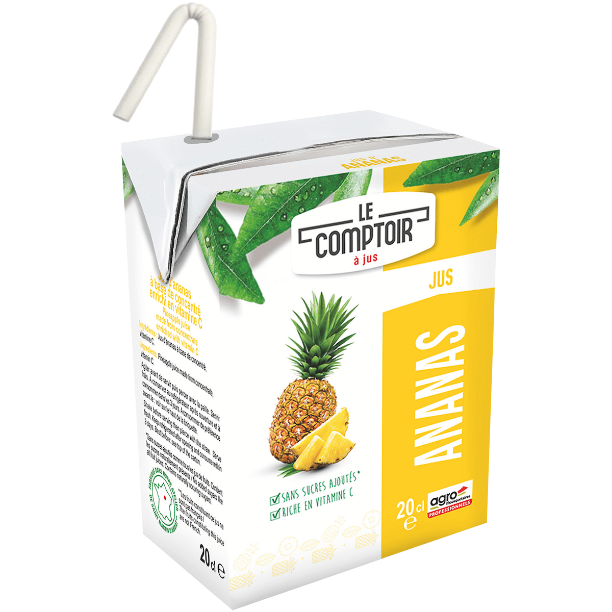 JUS DE FRUITS BRIQUETTES 6X20CL LE COMPTOIR ABC ANANAS