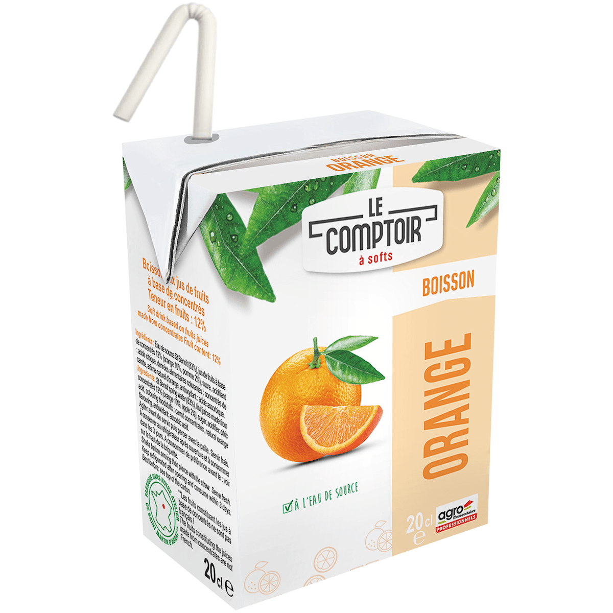 JUS DE FRUITS BRIQUETTES 6X20CL LE COMPTOIR BOISSON ORANGE