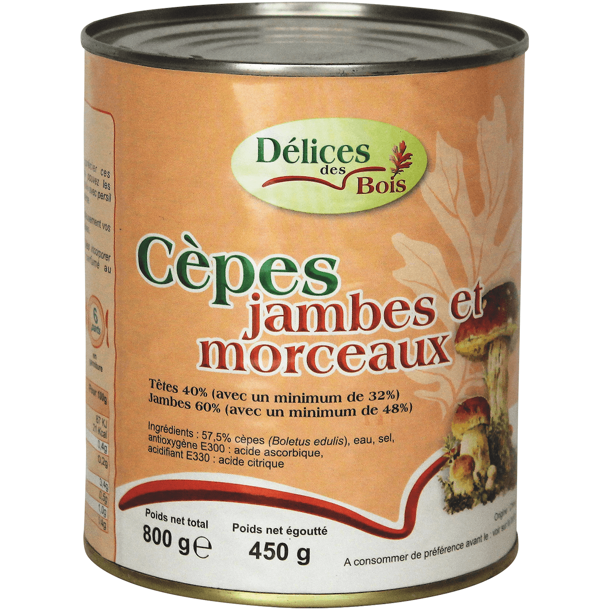 CEPES  JAMBES ET MORCEAUX 450G