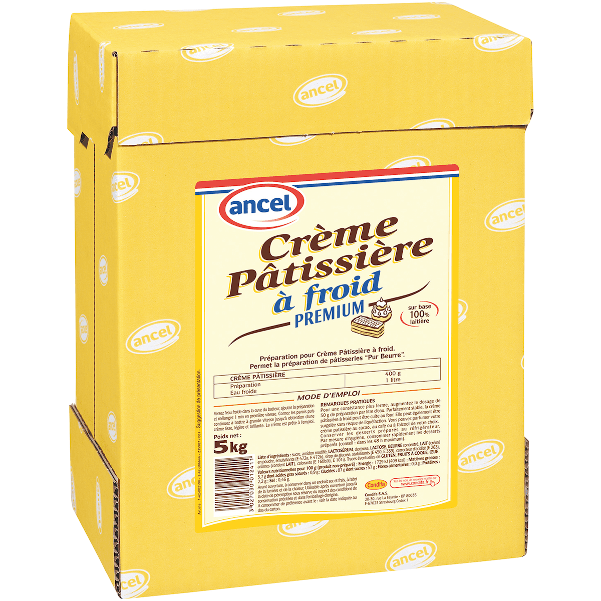 PREPARATION POUR CREME PATISSIERE A FROID PREMIUM CARTON 5 KG