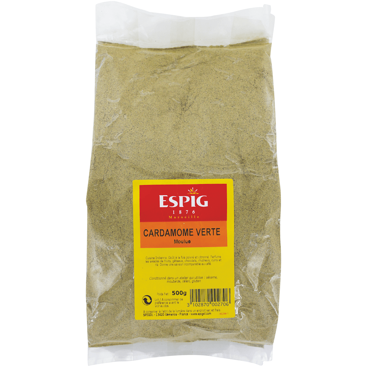 CARDAMOME VERTE POUDRE - 500G