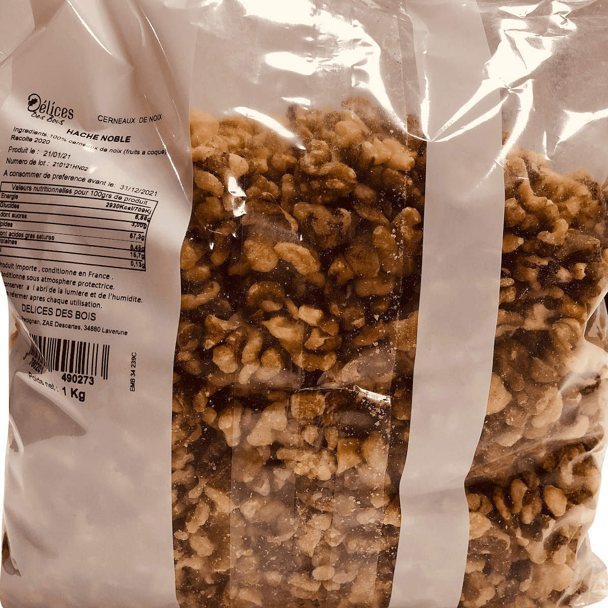 CERNEAUX DE NOIX HACHE NOBLE EXTRA-SACHET 1KG