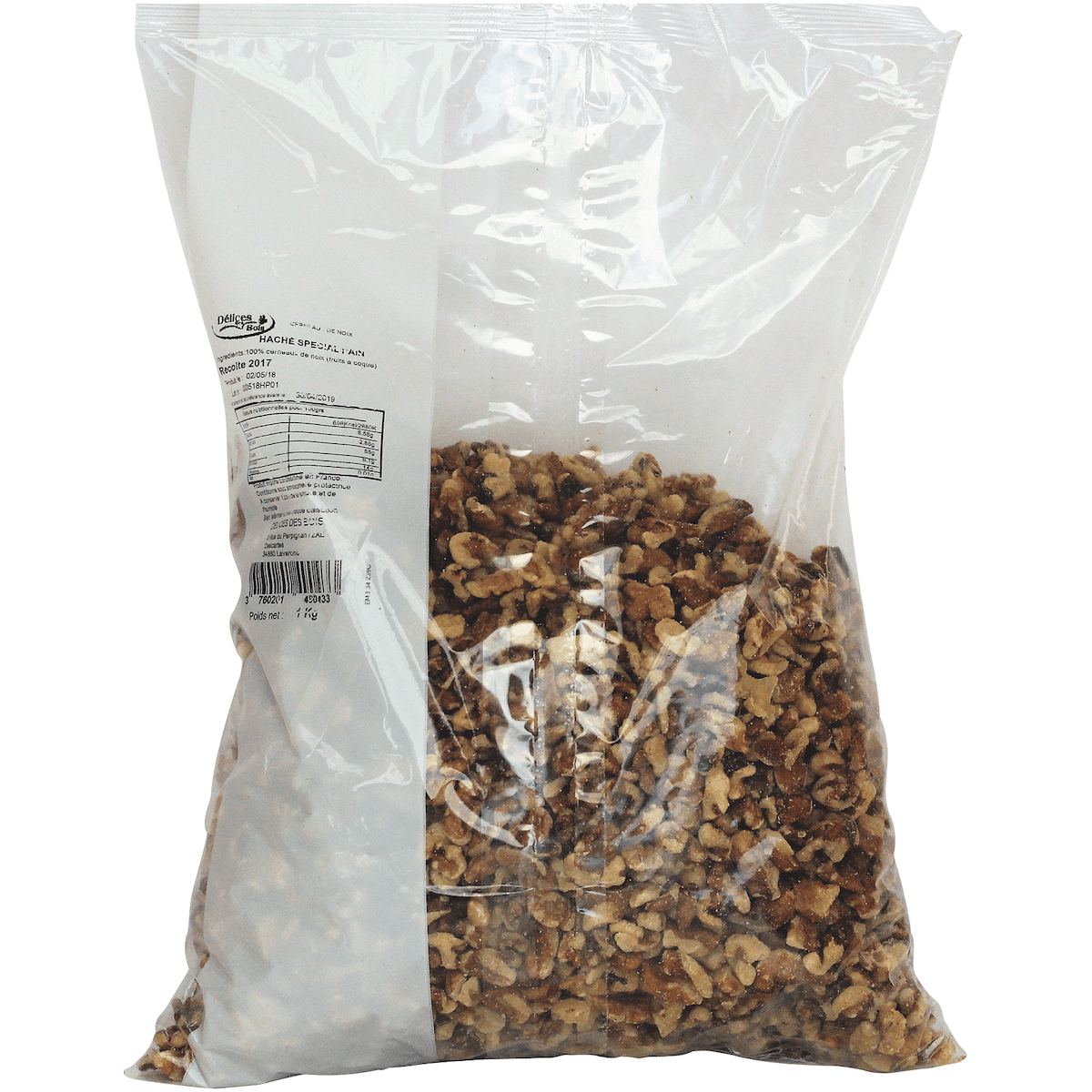 CERNEAUX DE NOIX HACHE SPECIAL PAIN-SACHET 1KG