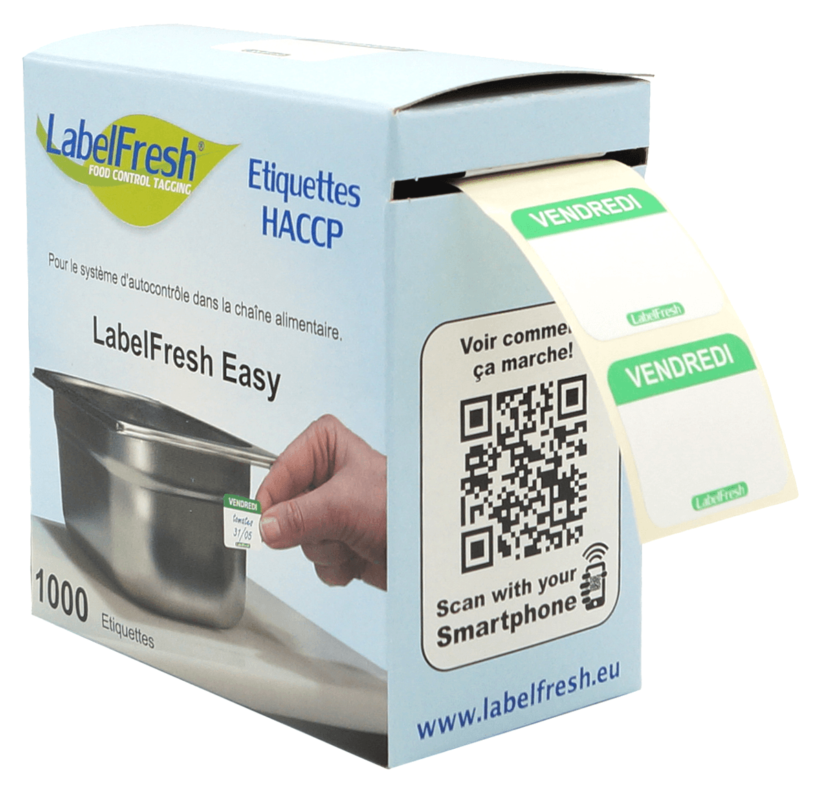 LABELFRESH EASY -1000 LABELS - VENDREDI -30X25MM
