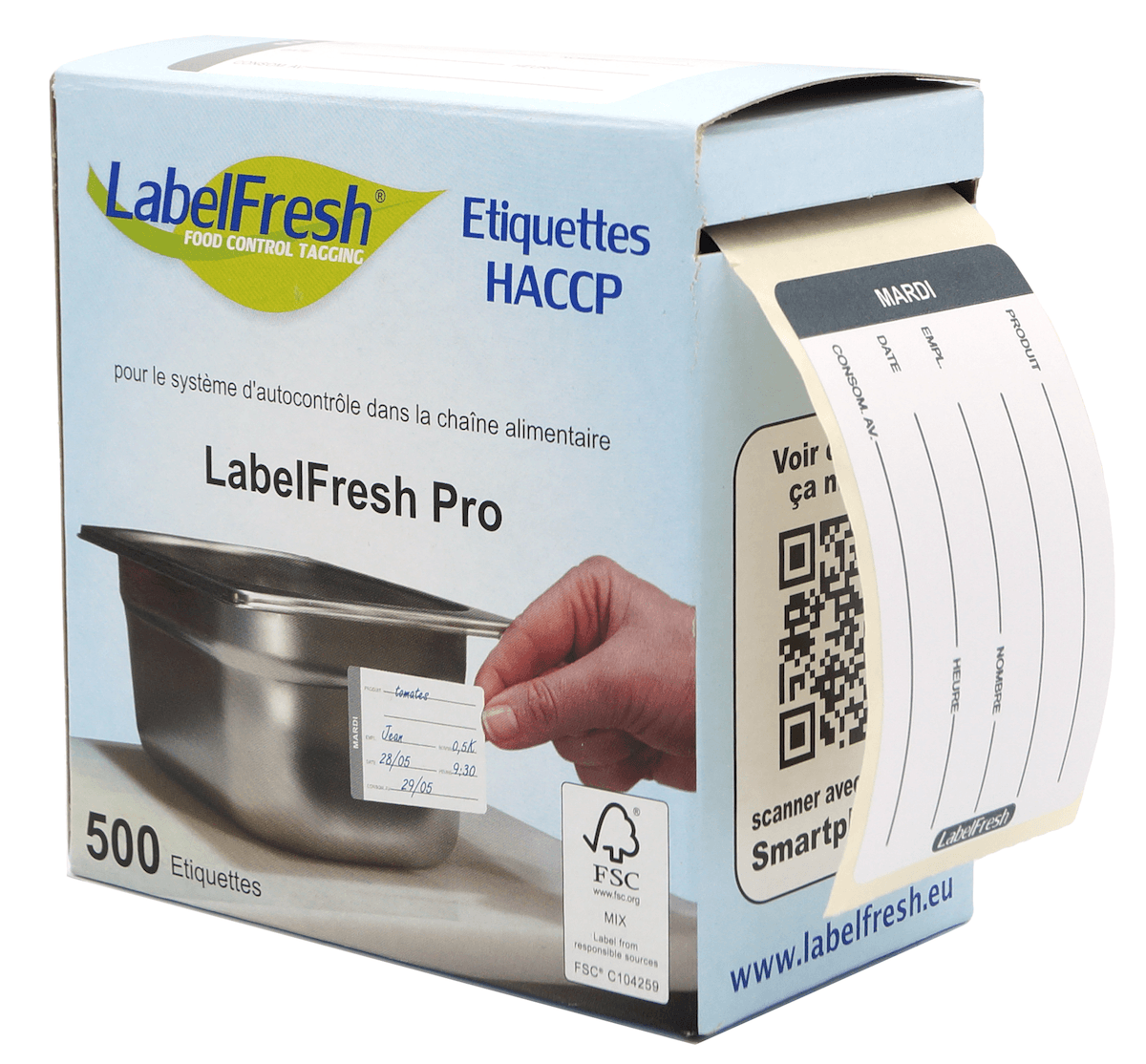 LABELFRESH PRO -500 LABELS - MARDI - 70X45MM