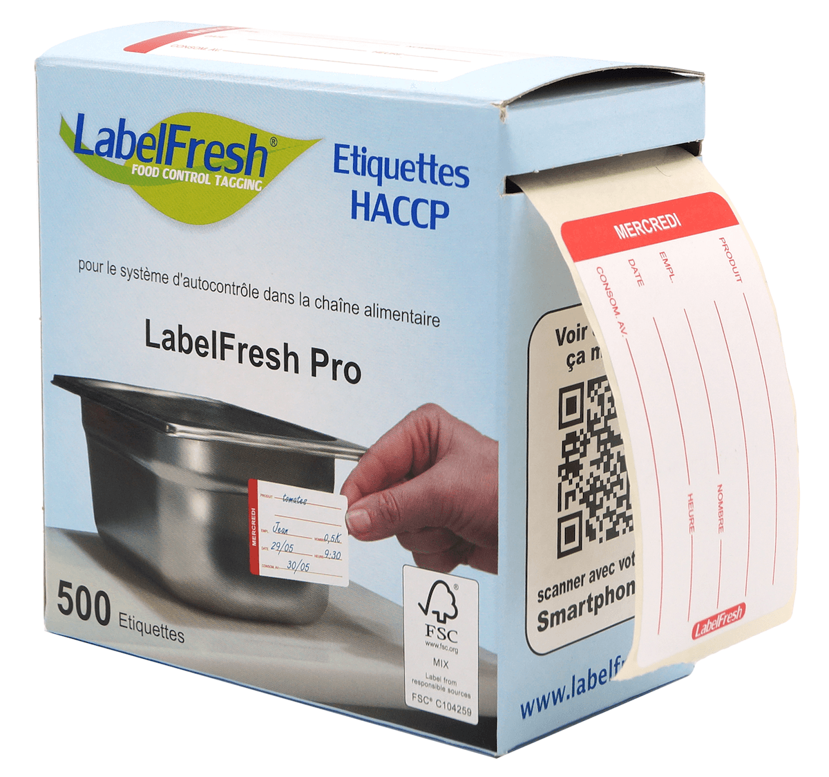 LABELFRESH PRO -500 LABELS - MERCREDI - 70X45MM