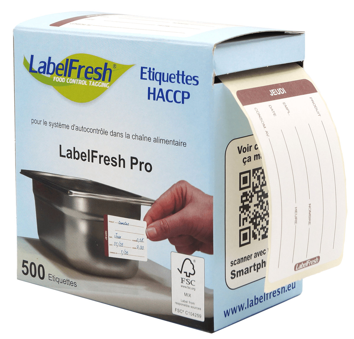 LABELFRESH PRO -500 LABELS - JEUDI - 70X45MM