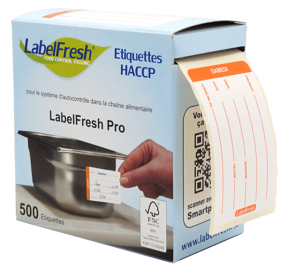 LABELFRESH PRO -500 LABELS - SAMEDI - 70X45MM