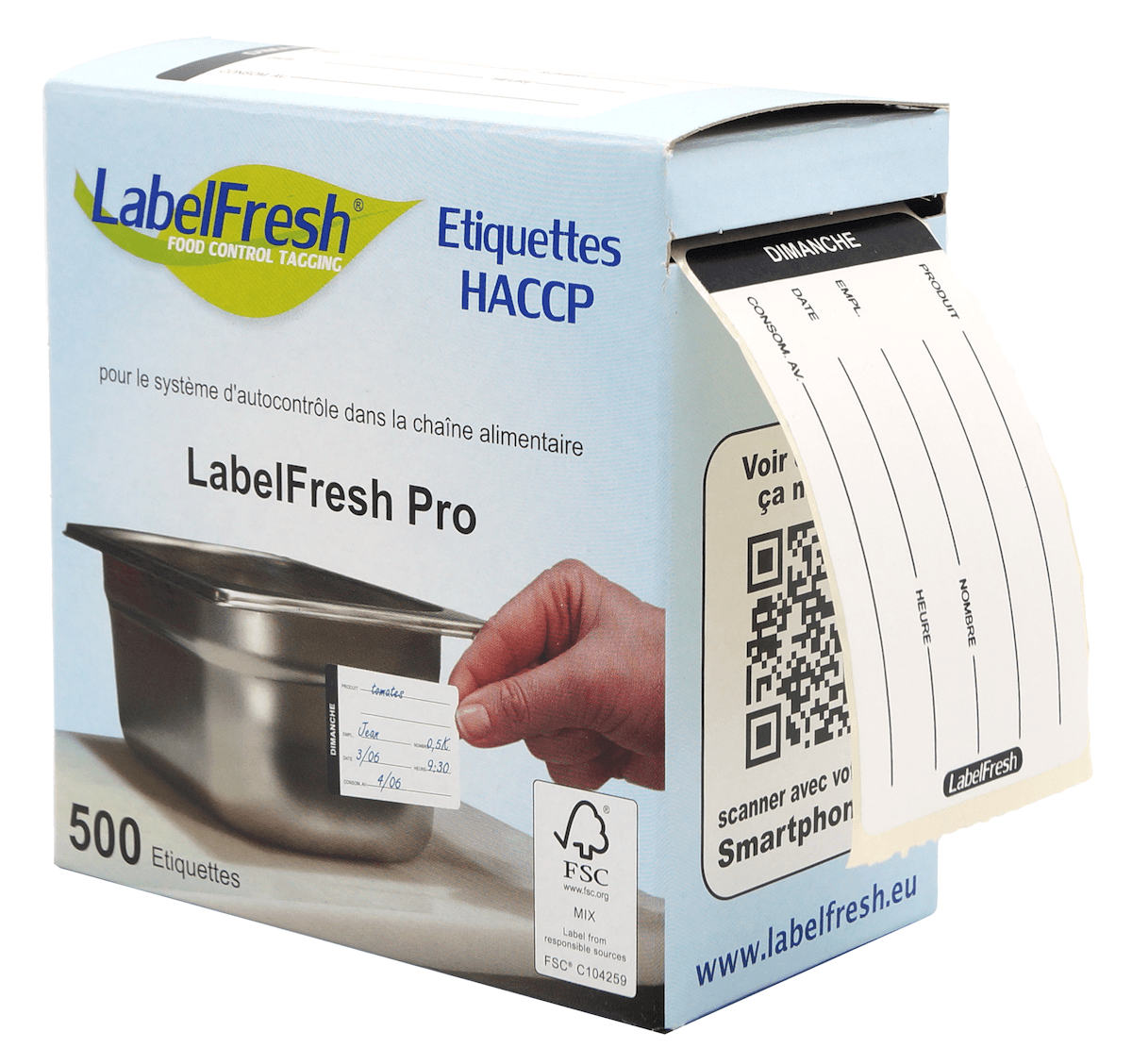 LABELFRESH PRO -500 LABELS - DIMANCHE - 70X45MM