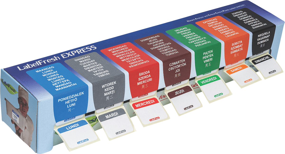 KIT EXPRESS ETIQUETTE 7JOURS X 250 LABELS -30X25MM