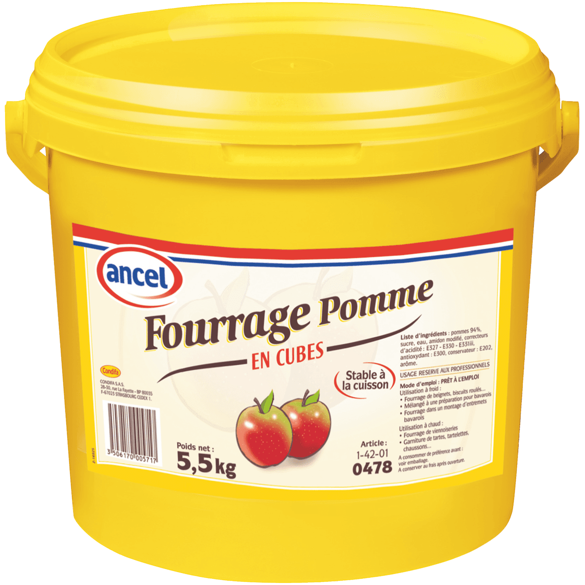 FOURRAGE POMME EN CUBES SEAU 5,5KG