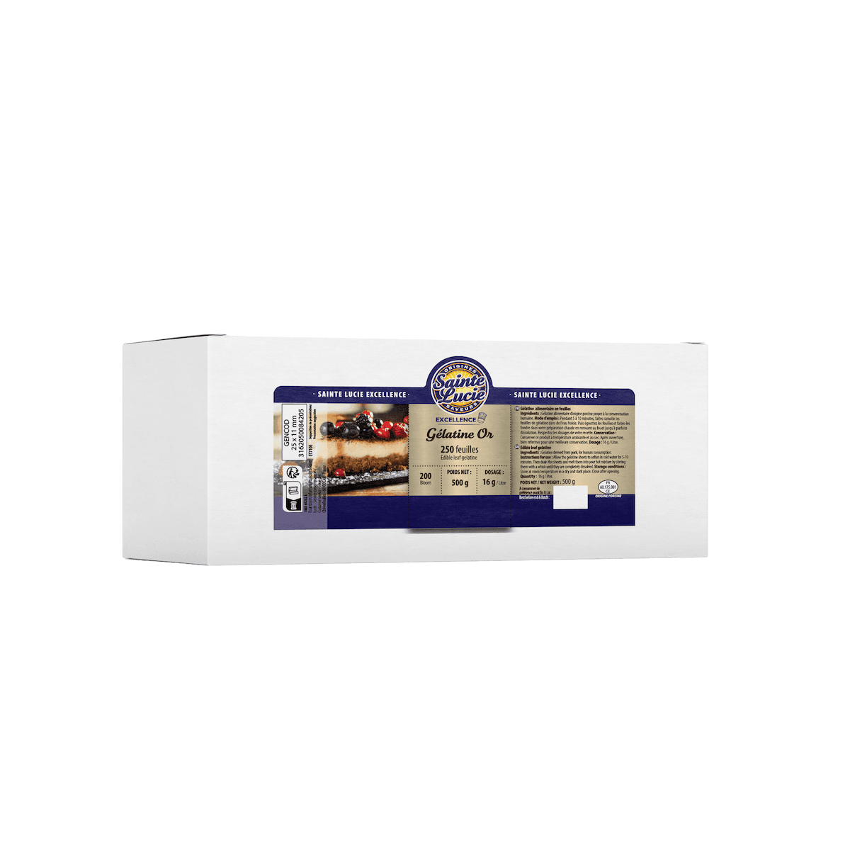 GELATINE 250 FEUILLES 200 BLOOMS 500G