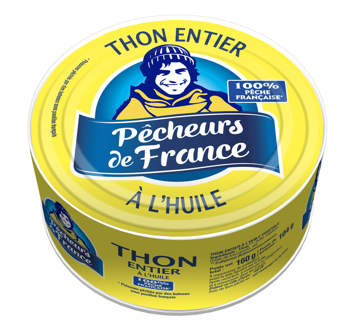 THON ENTIER A L'HUILE DE TOURNESOL BTE 1/5 - 160G