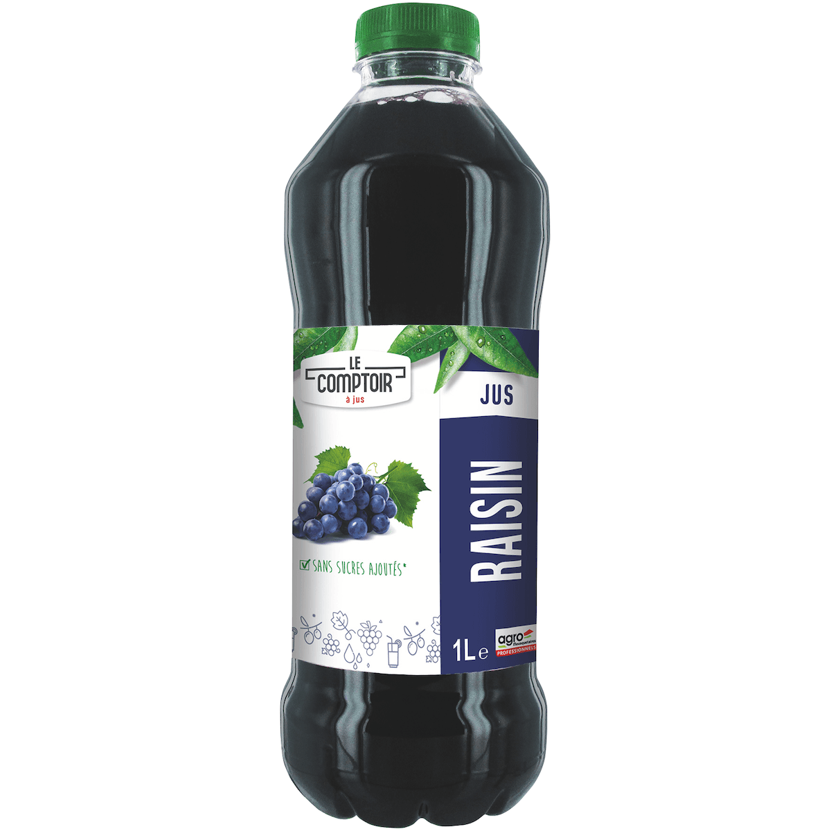 JUS DE FRUITS PET 1L LE COMPTOIR ABC + PJ RAISIN