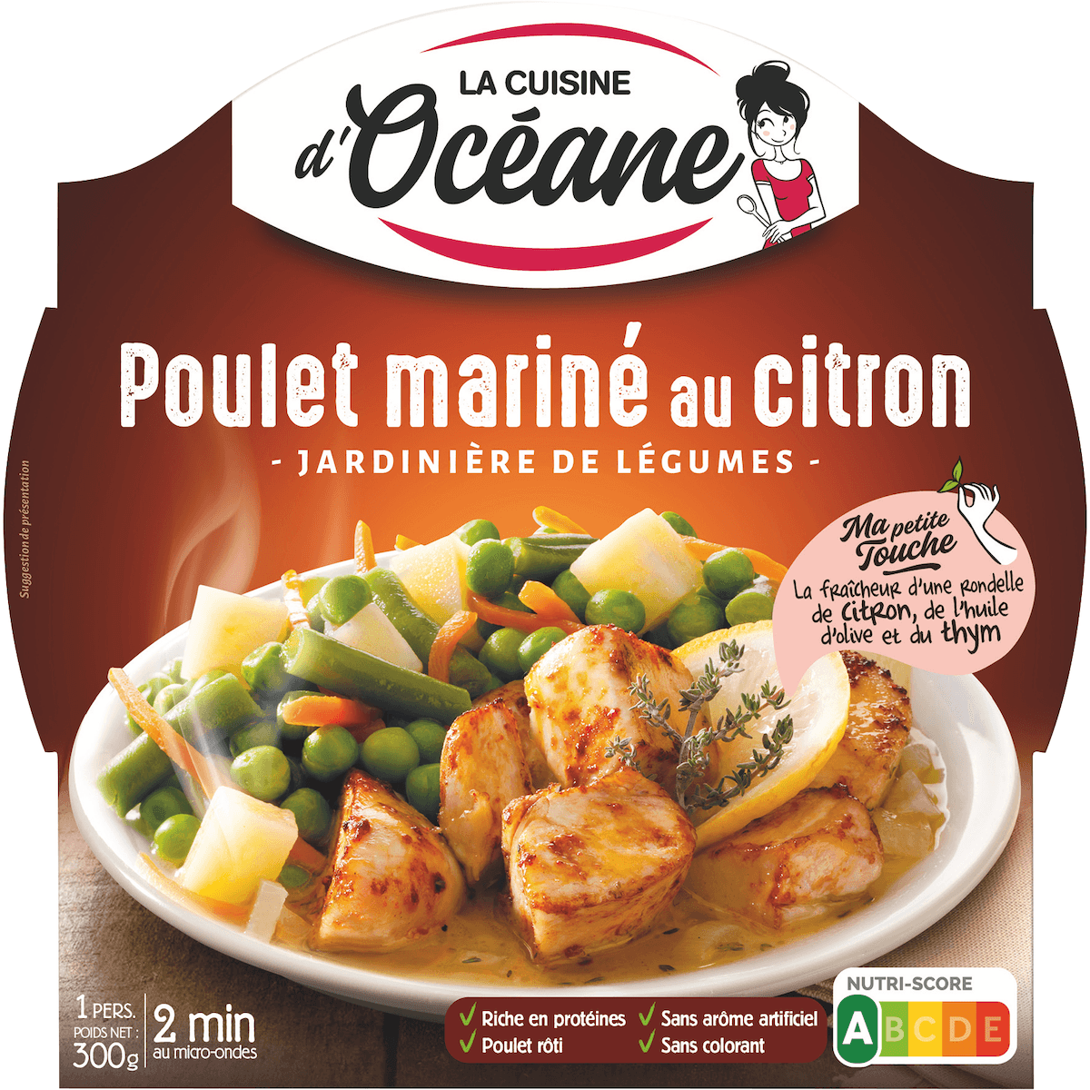 POULET ROTI MARINE ET LEGUMES DU JARDIN
