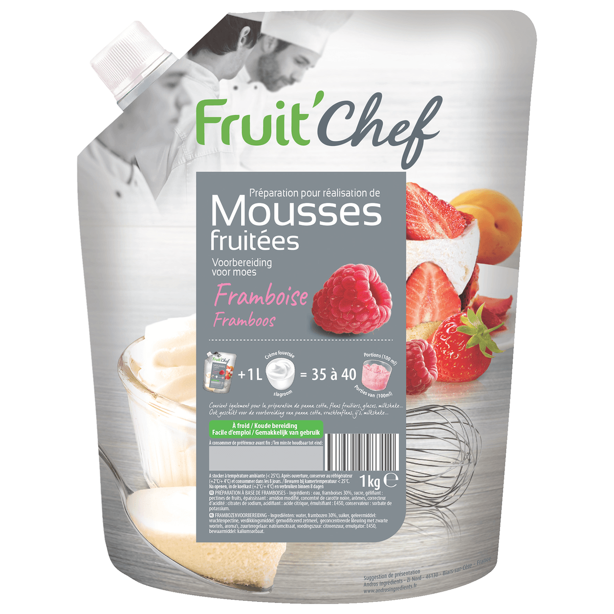 PREPARATION POUR MOUSSE FRAMBOISE 1KG