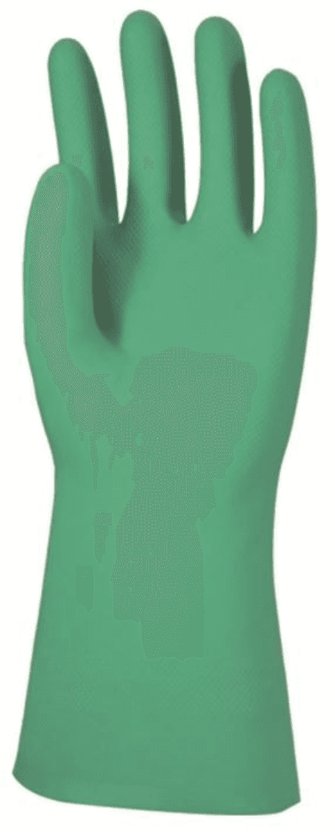 GANT PROTECTION CHIMIQUE NITRILE VERT COTON 33CM TAILLE 10 - PAIRE
