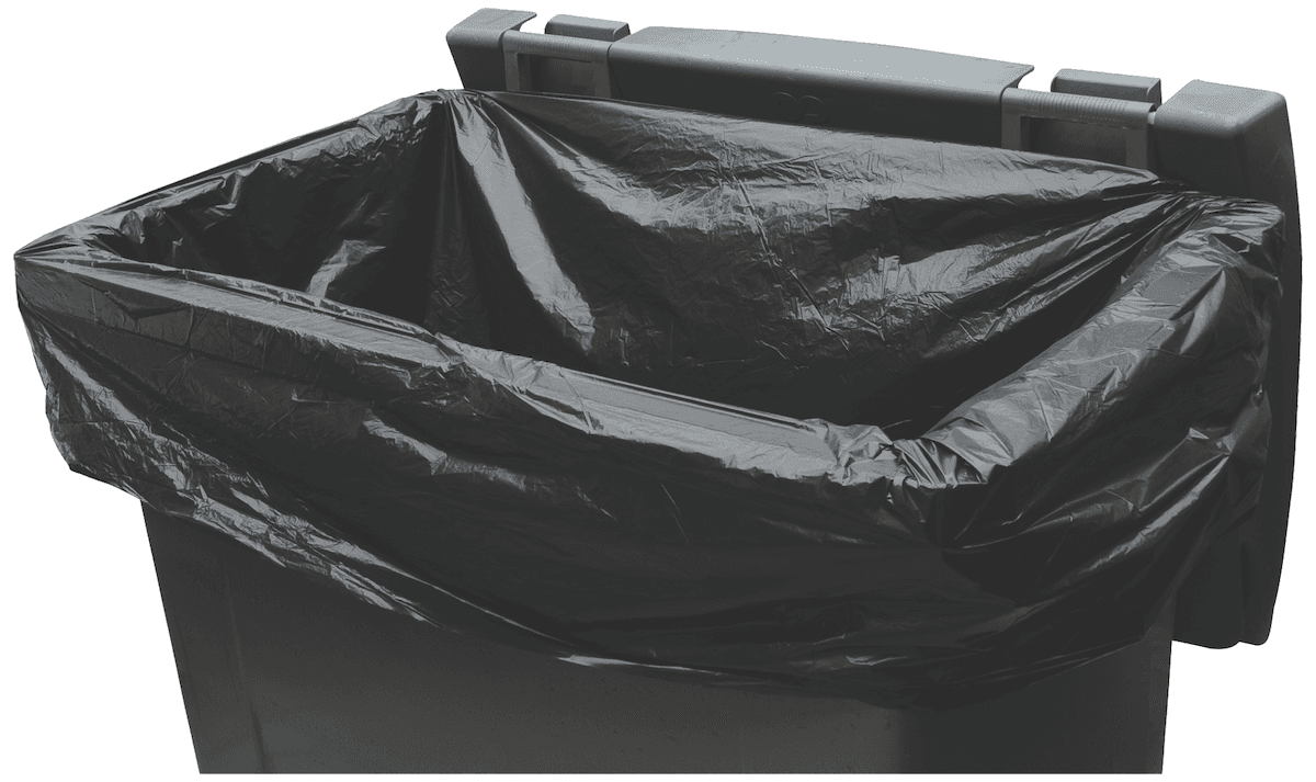 SAC HOUSSE CONTENEUR PEBD NOIR 240L EXTRA FORT - CARTON DE 100