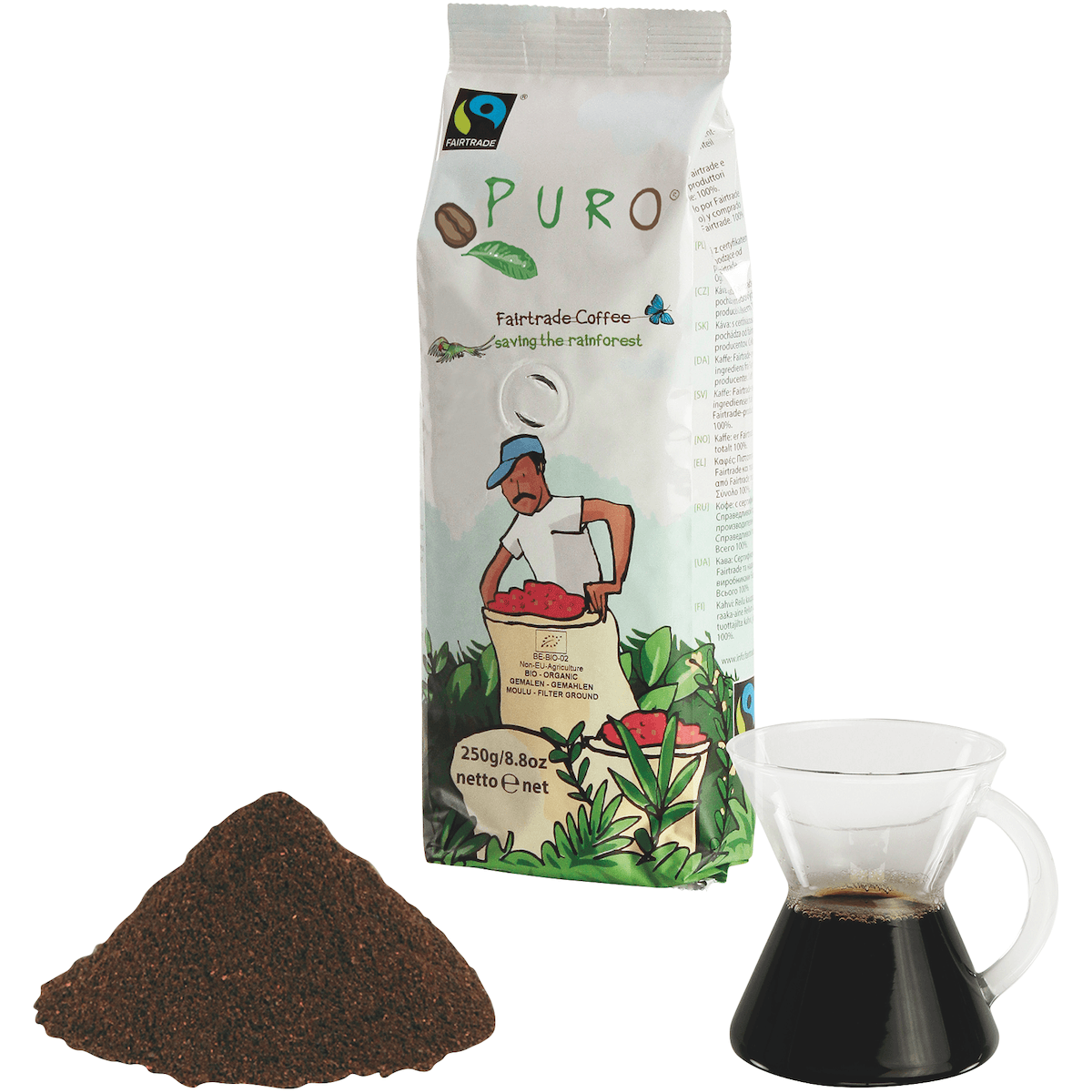 PURO BIO 100% AR COM EQUITABLE 250 G MOULU