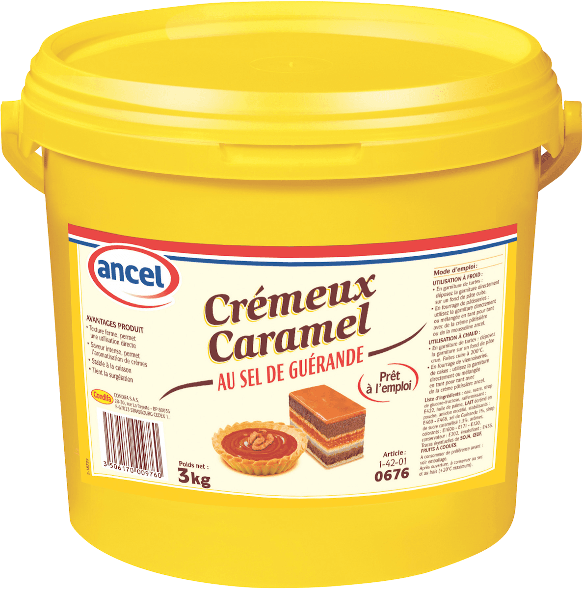 CREMEUX CARAMEL AU SEL DE GUERANDE SEAU DE 3KG